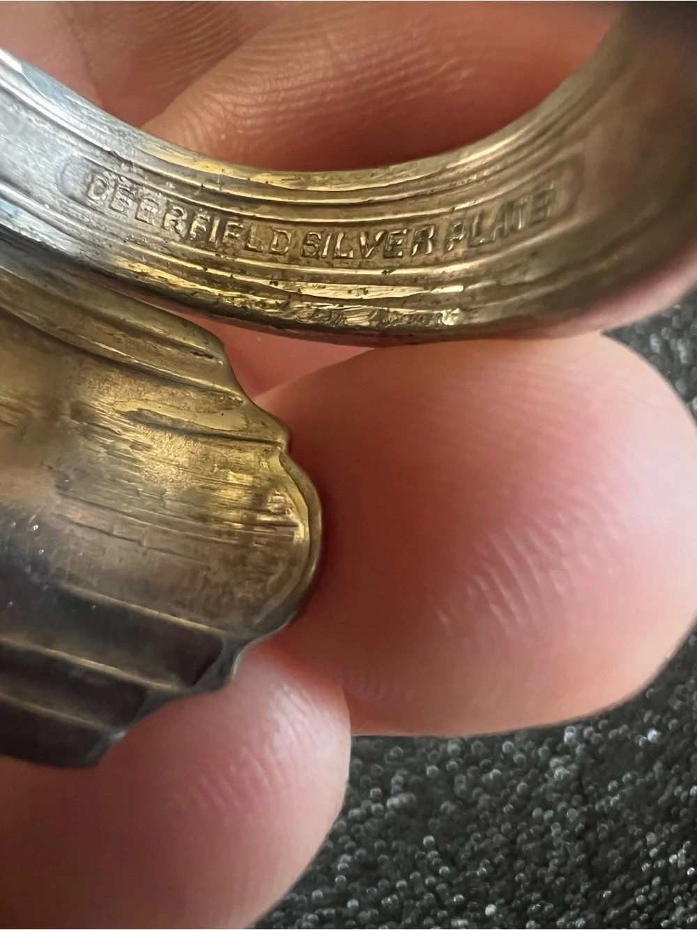 Vintage Silver Plated Spoon Ring